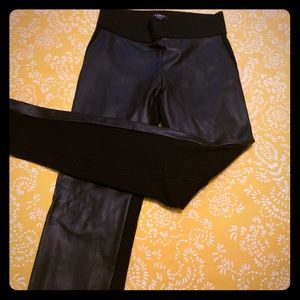 Ann Taylor Loft - leather panel leggings